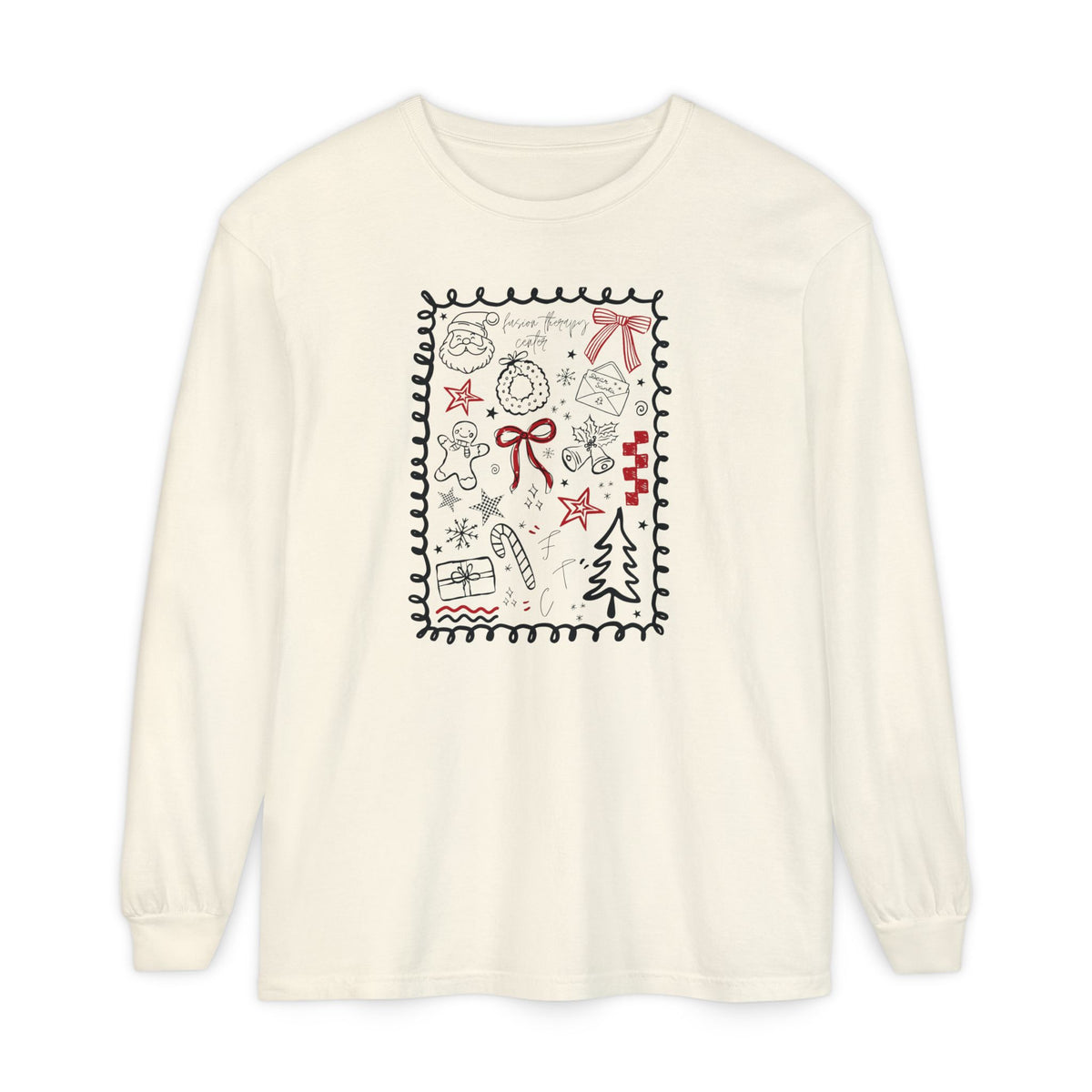 Classic Long Sleeve Tee | Holiday Doodles