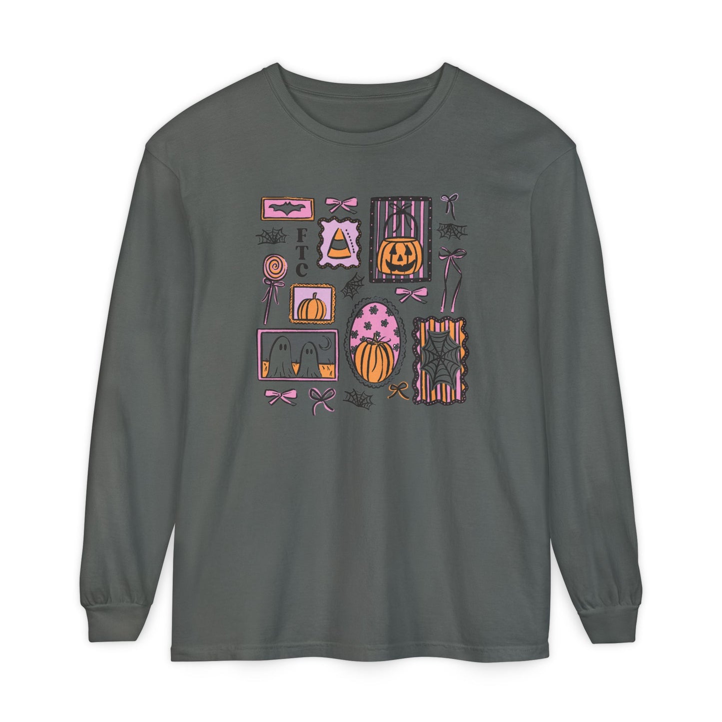 Classic Long Sleeve Tee | Patchwork Halloween