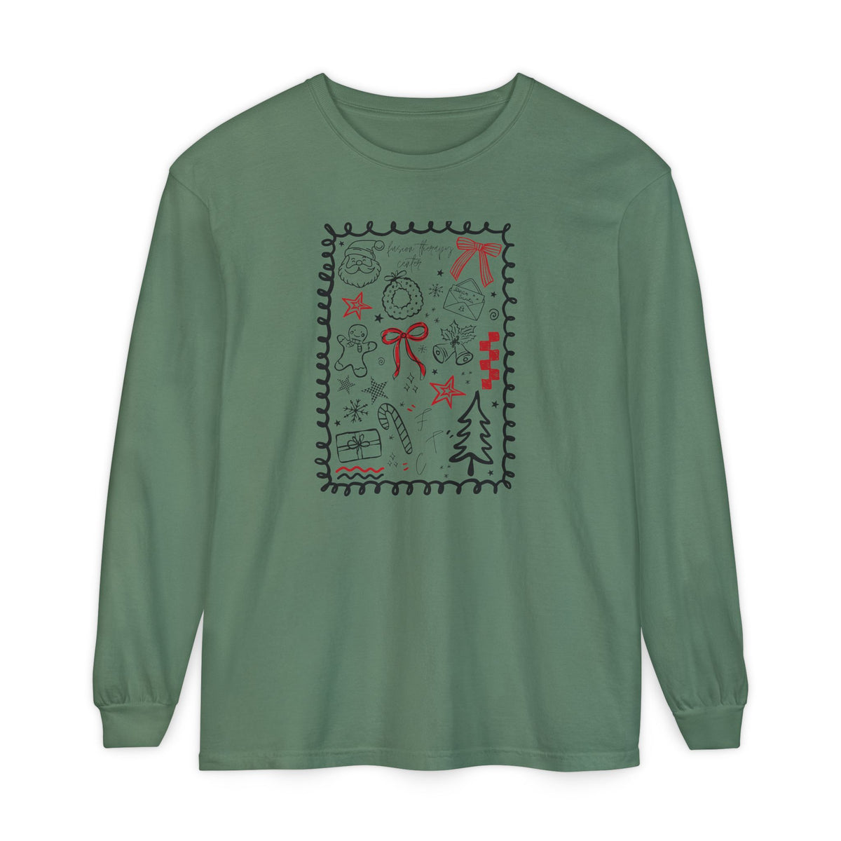 Classic Long Sleeve Tee | Holiday Doodles