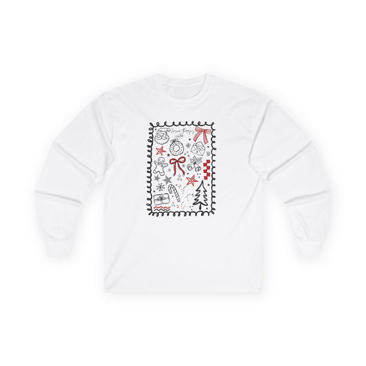 Everyday Long Sleeve Tee | Holiday Doodles
