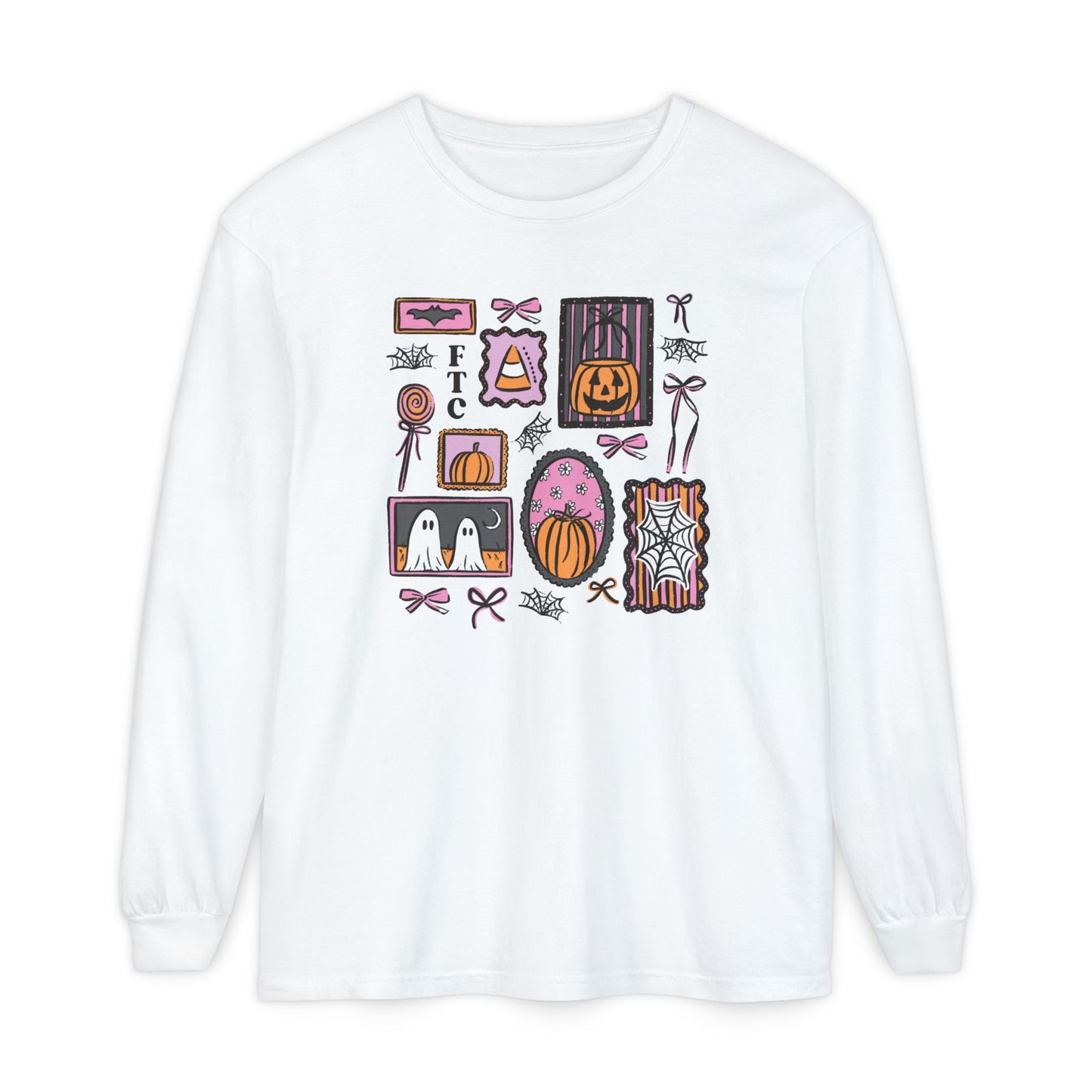 Classic Long Sleeve Tee | Patchwork Halloween