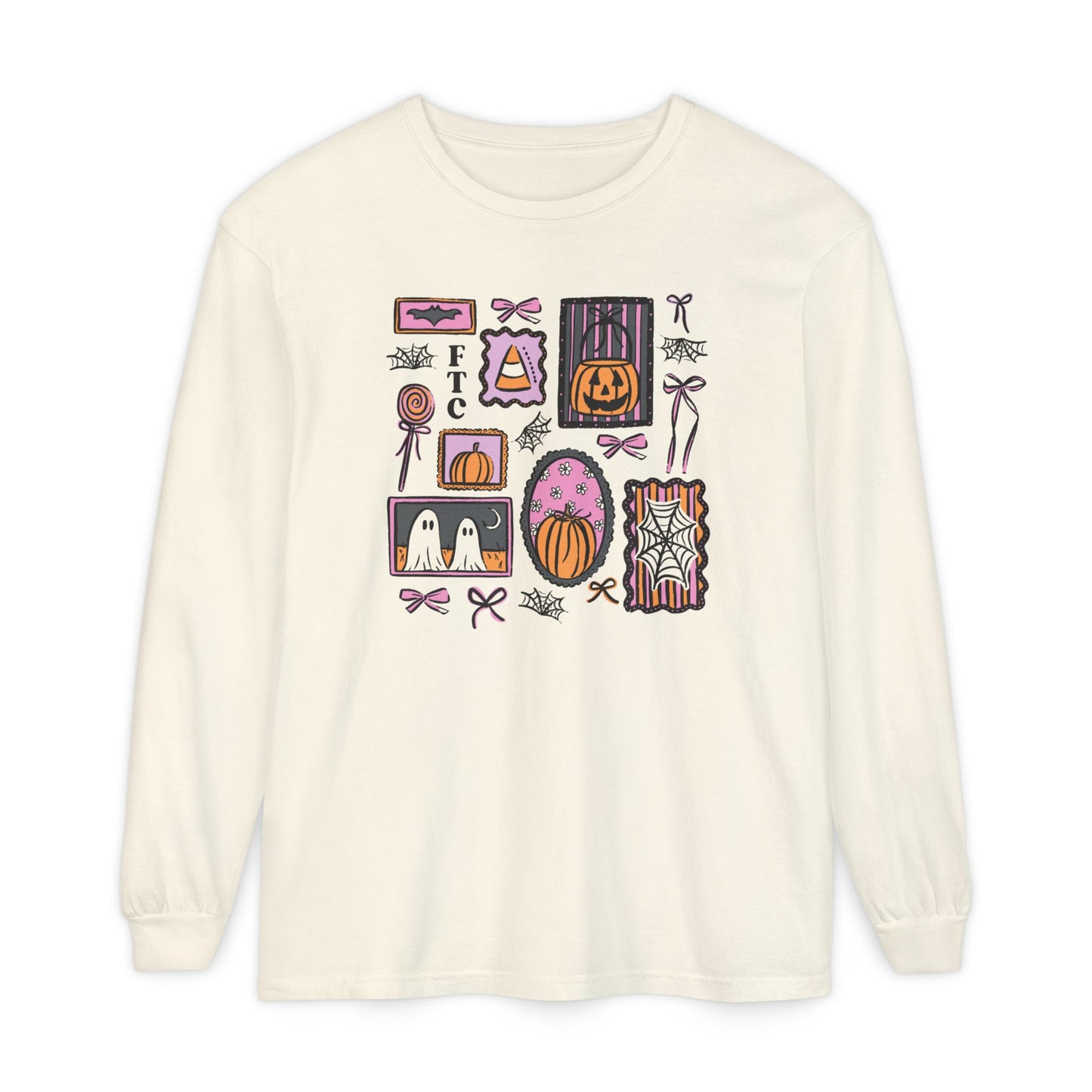 Classic Long Sleeve Tee | Patchwork Halloween