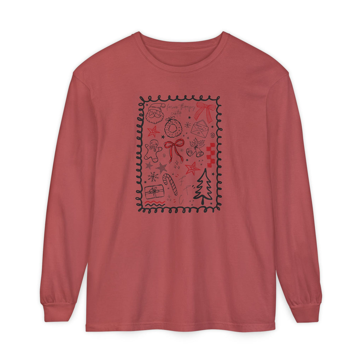 Classic Long Sleeve Tee | Holiday Doodles