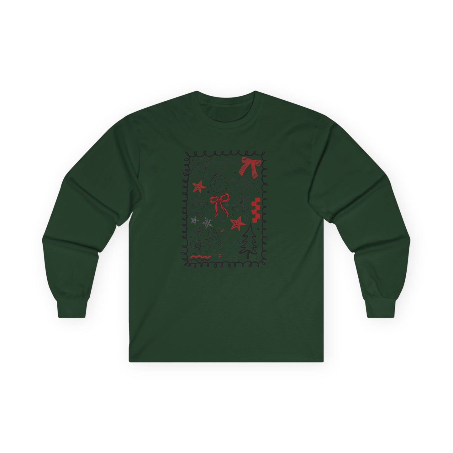 Everyday Long Sleeve Tee | Holiday Doodles