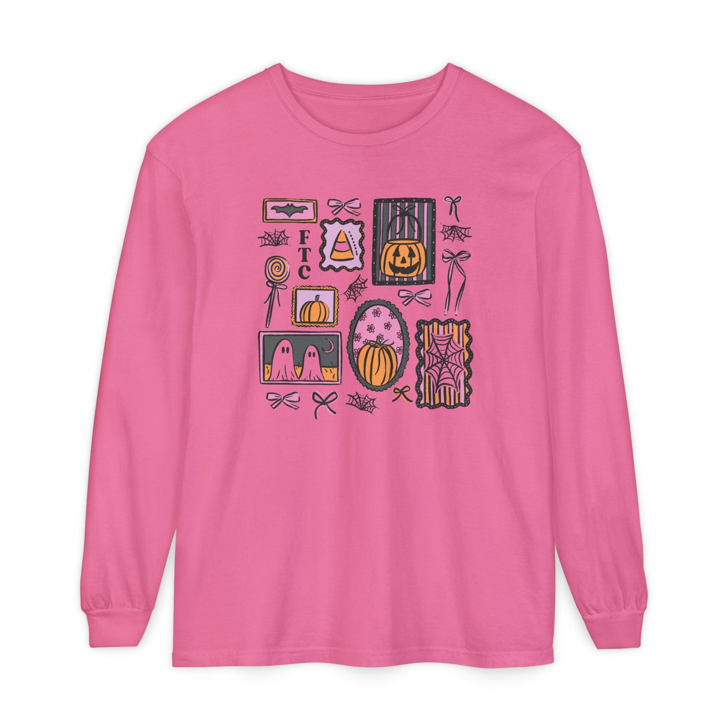 Classic Long Sleeve Tee | Patchwork Halloween