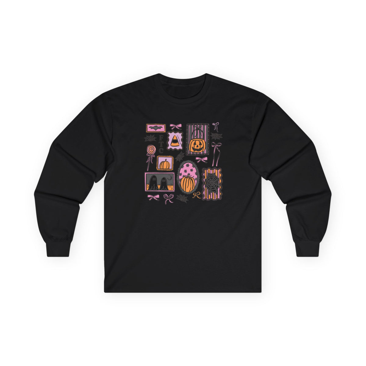 Everyday Long Sleeve Tee | Patchwork Halloween