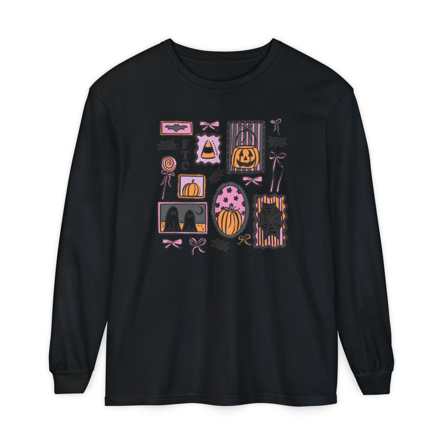 Classic Long Sleeve Tee | Patchwork Halloween