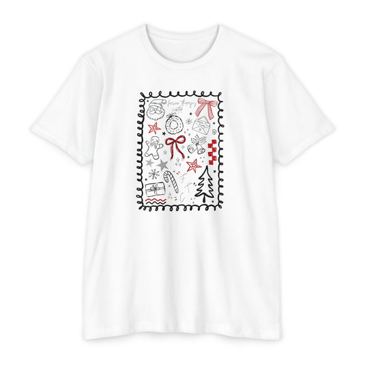 Essential Tee | Holiday Doodles