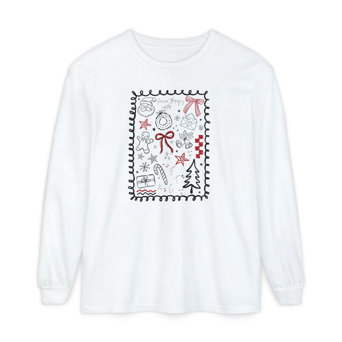 Classic Long Sleeve Tee | Holiday Doodles