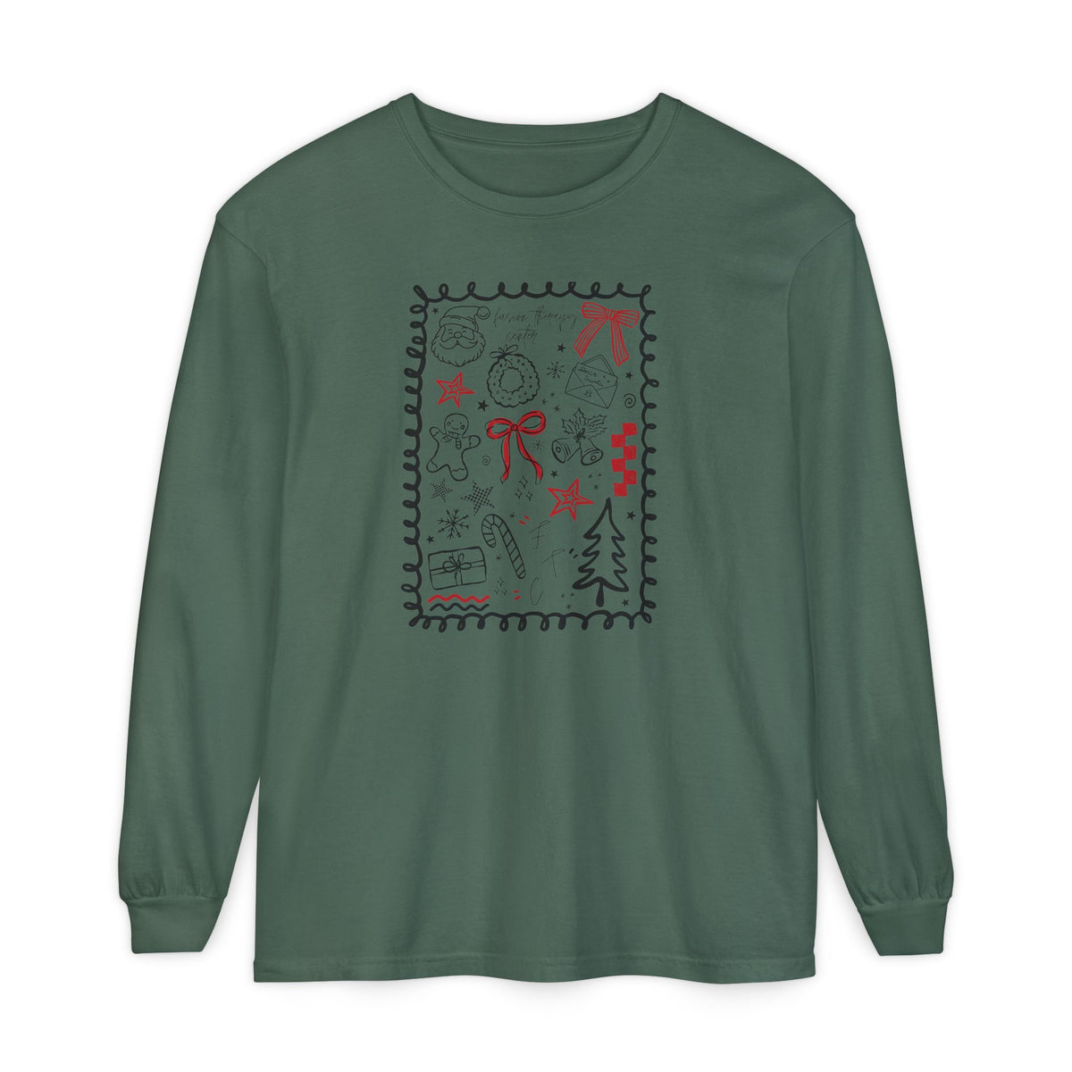 Classic Long Sleeve Tee | Holiday Doodles