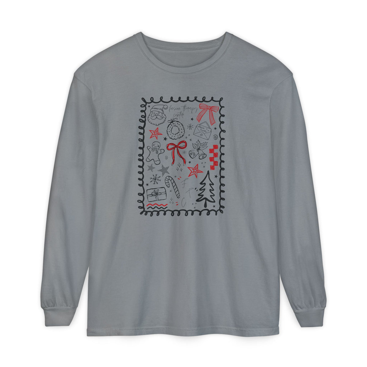 Classic Long Sleeve Tee | Holiday Doodles